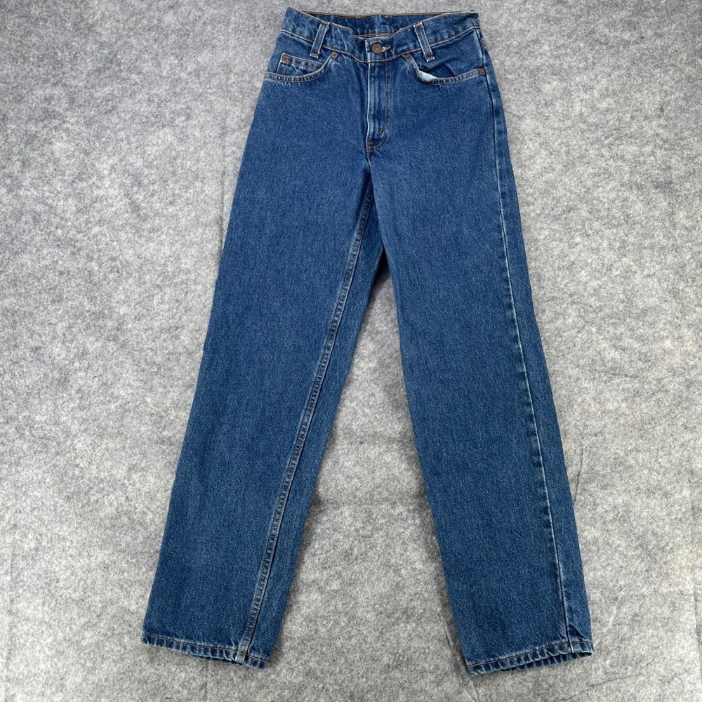 VTG Levis 550 Student Jeans Men 26x30 Blue Relaxed Orange Tab Work USA Fit 25x30
